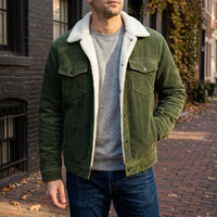 Ben | Klassische Herren-Winterjacke aus Kordstoff zum Schichten