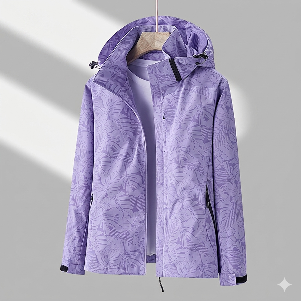 Klassische Jacke mit Wetterschutz für den Alltag in Lila
