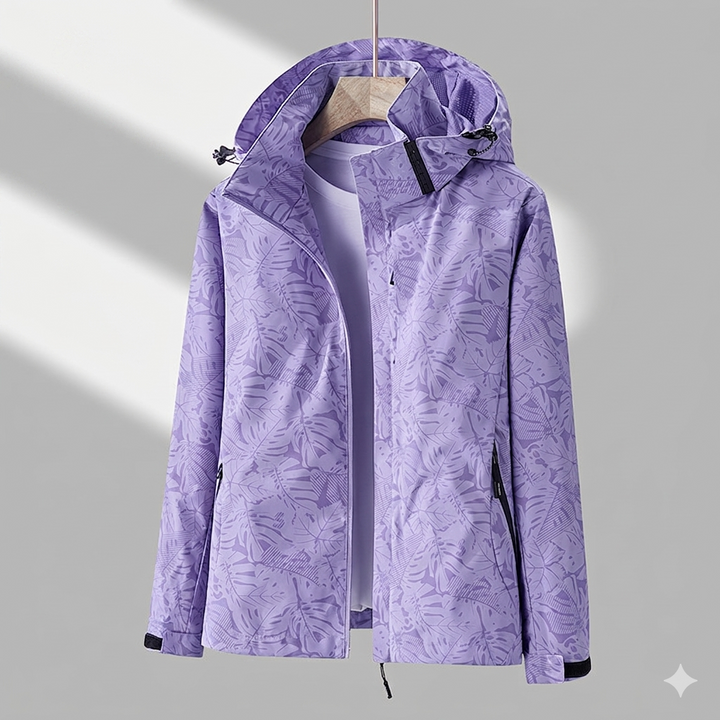 Klassische Jacke mit Wetterschutz für den Alltag in Lila