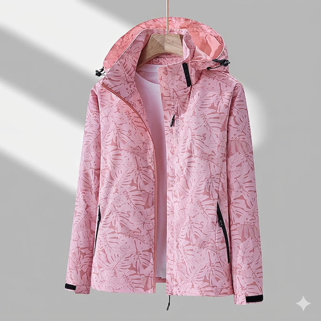 Klassische Jacke mit Wetterschutz für den Alltag in Rosa