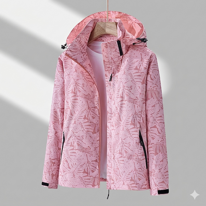 Klassische Jacke mit Wetterschutz für den Alltag in Rosa