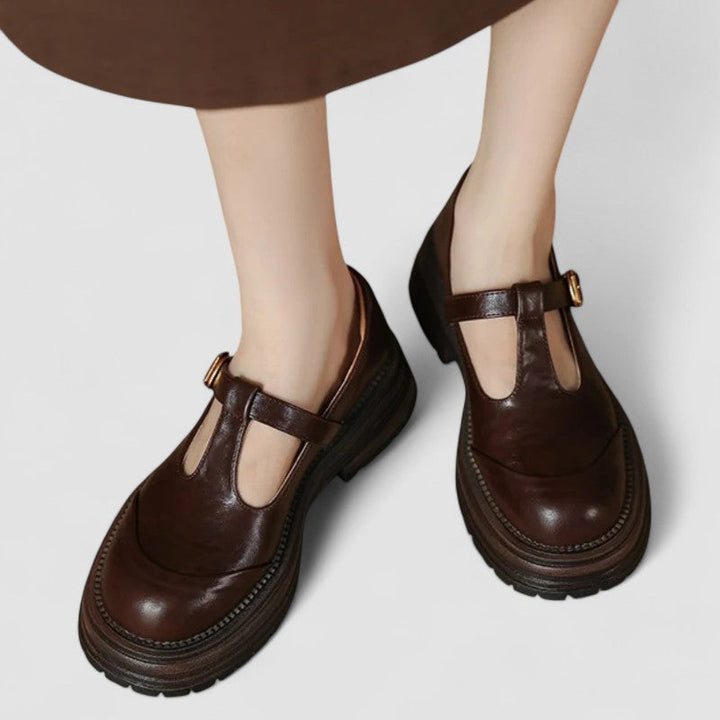 Klassische Orthopädische Mary Janes in Braun