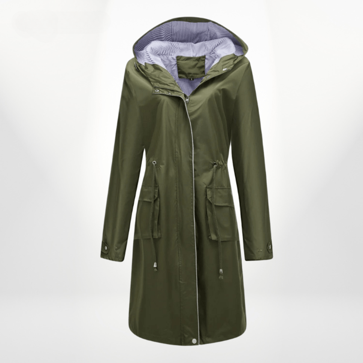 Klassische Regenjacke für die Übergangszeiten in Grün