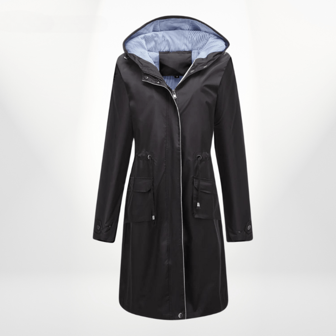 Klassische Regenjacke für die Übergangszeiten in Schwarz