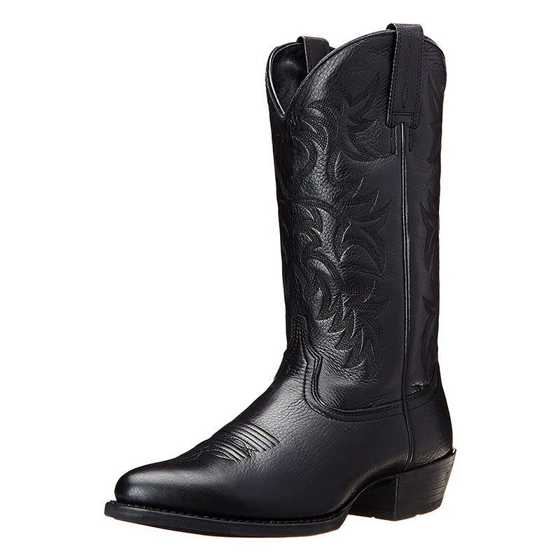 Klassische Schwarze Damen Stiefel im Western-Stil in Schwarz 7
