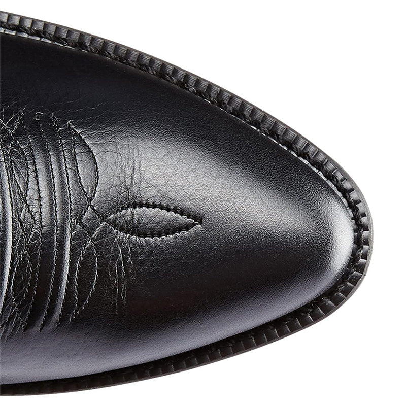 Klassische Schwarze Damen Stiefel im Western-Stil in Schwarz 8