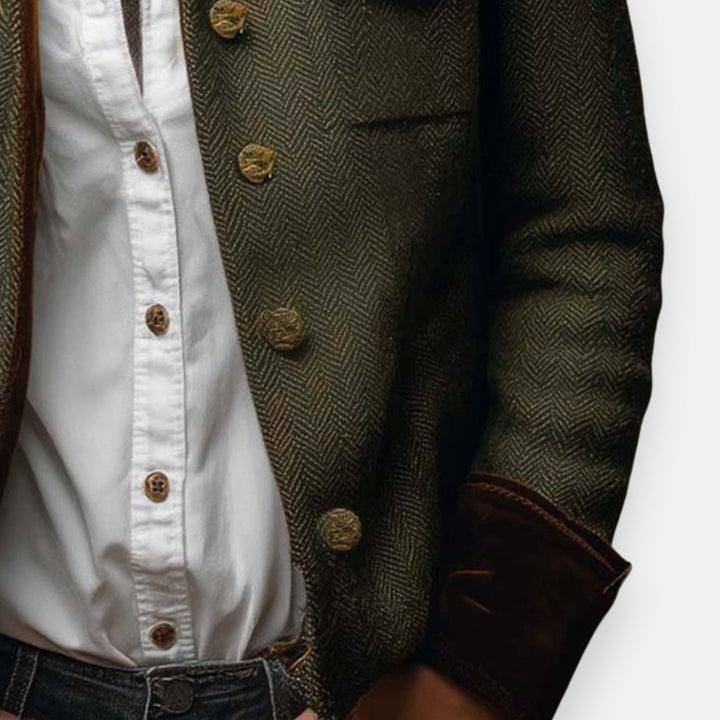 Klassische Strukturierte Jacke mit Knöpfen (3)