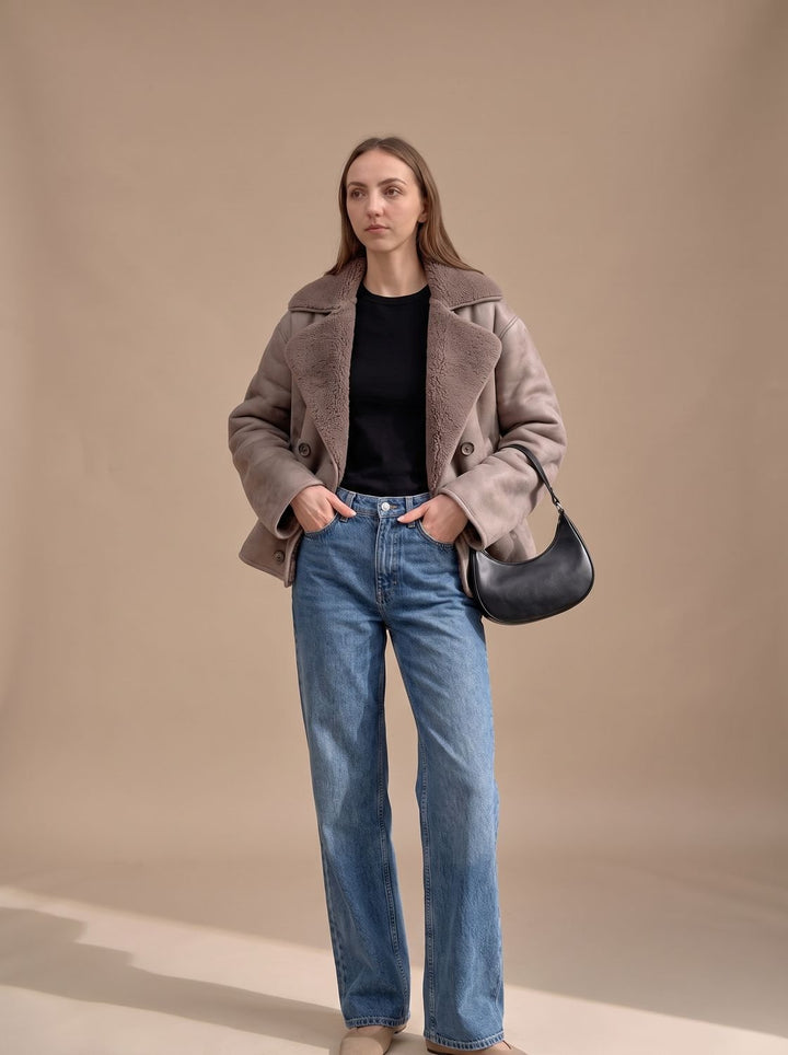 Klassische Teddy Damen Winterjacke für kühlere Tage (5)