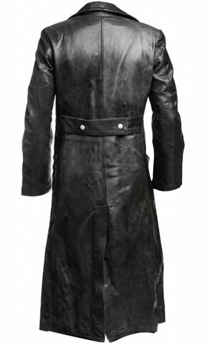 Klassischer Herren Ledermantel im Trenchcoat-Stil (3)