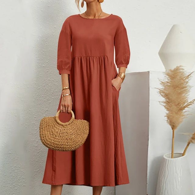 Klassisches Sommerkleid in Orange