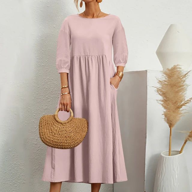 Klassisches Sommerkleid in Rosa