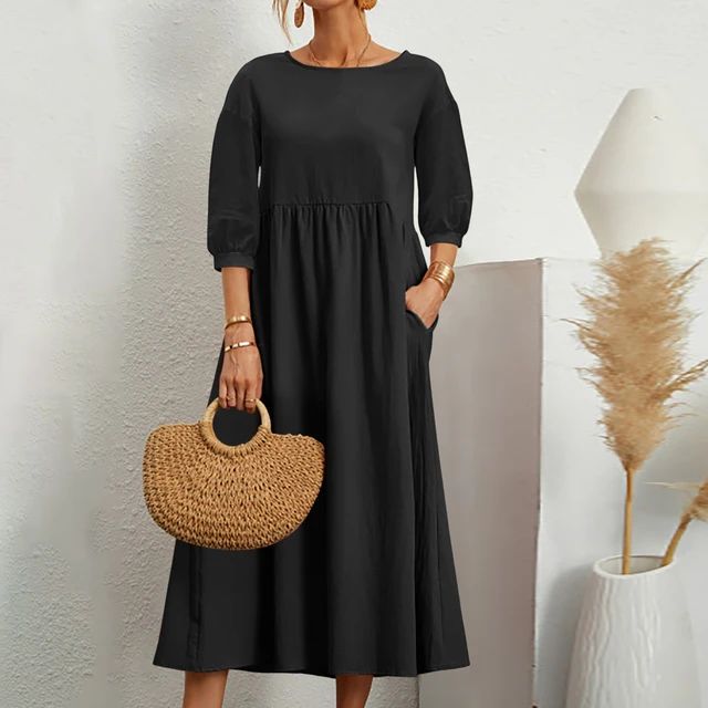 Klassisches Sommerkleid in Schwarz