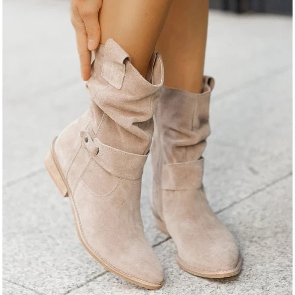 Komfortable Damen Stiefel für Herbst in Beige