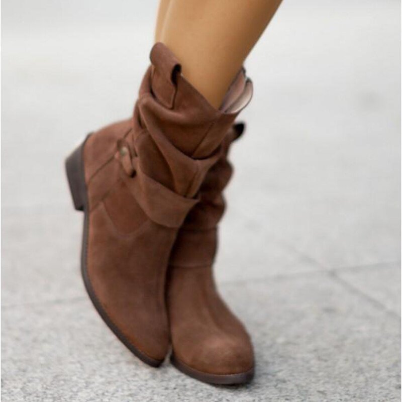 Komfortable Damen Stiefel für Herbst in Dunkelbraun
