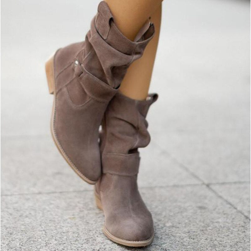 Komfortable Damen Stiefel für Herbst in Dunkelgrau