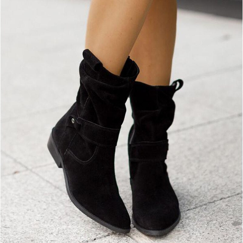 Komfortable Damen Stiefel für Herbst in Schwarz