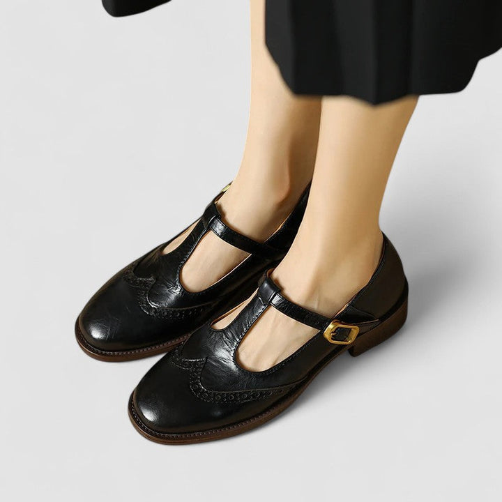Komfortable Orthopädische Mary Janes in Schwarz