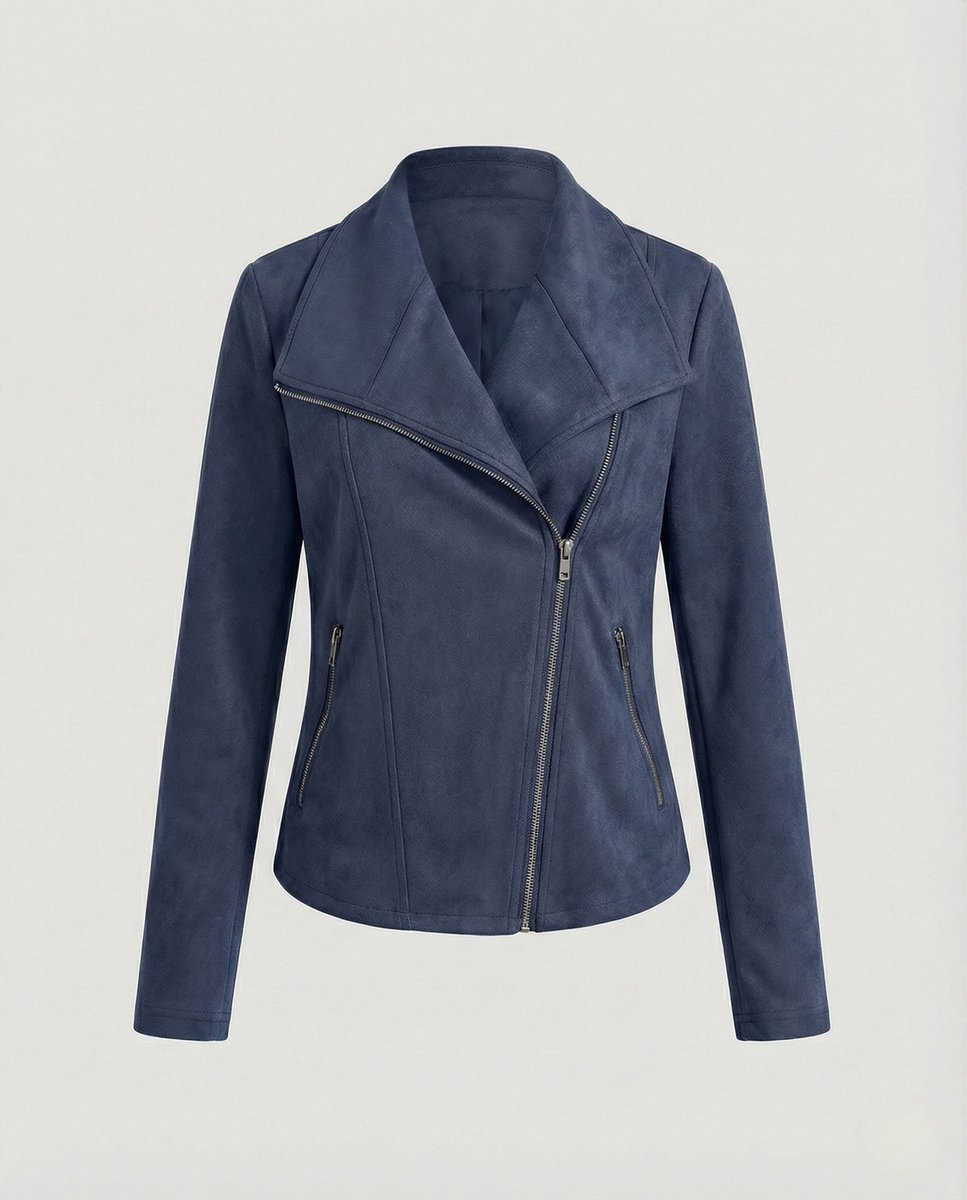 Kunstleder Kurze Jacke Damen im Biker-Stil (10)