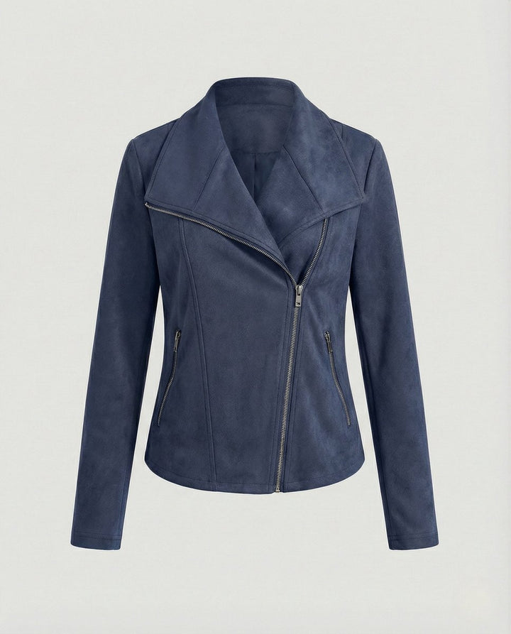 Kunstleder Kurze Jacke Damen im Biker-Stil (10)