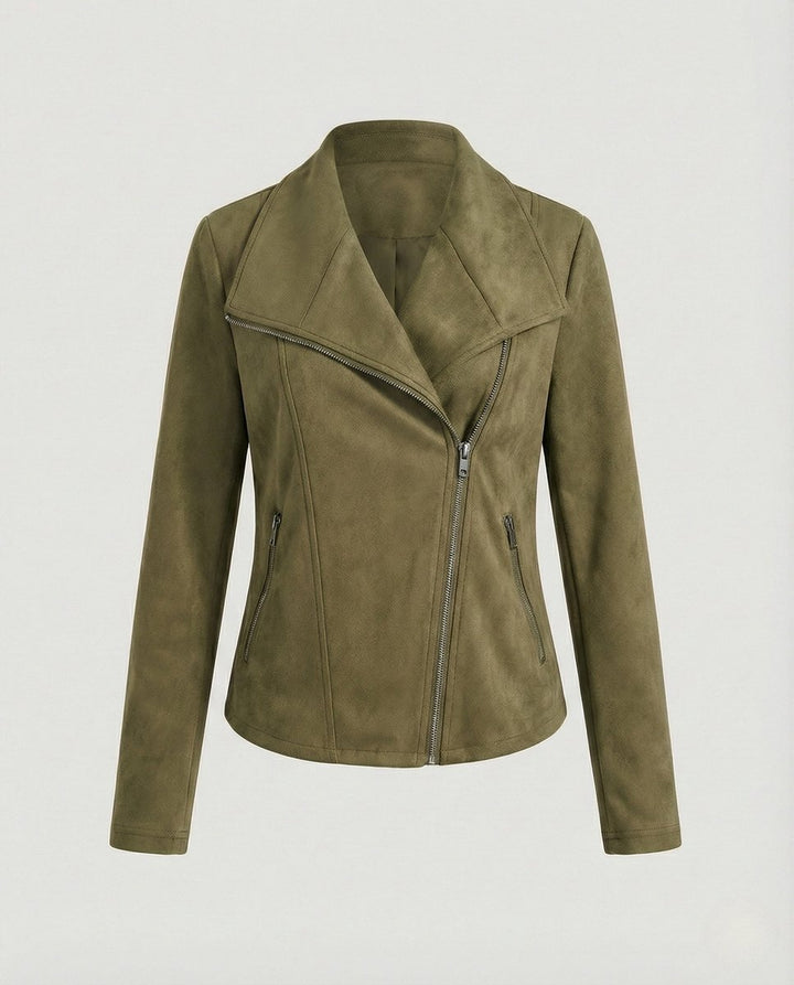 Kunstleder Kurze Jacke Damen im Biker-Stil (11)