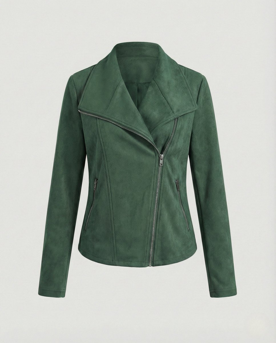 Kunstleder Kurze Jacke Damen im Biker-Stil (7)