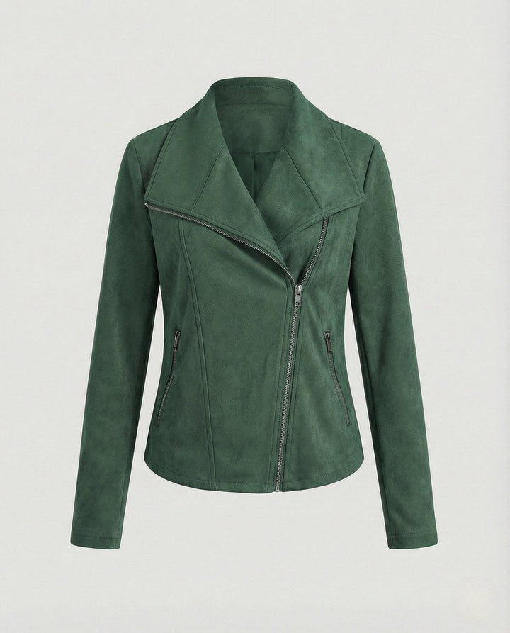 Kunstleder Kurze Jacke Damen im Biker-Stil (7)