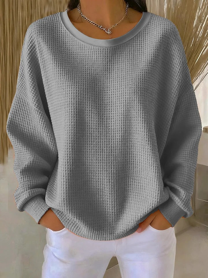 Kuschelig Luxus-Pullover für Lagenlooks in Grau