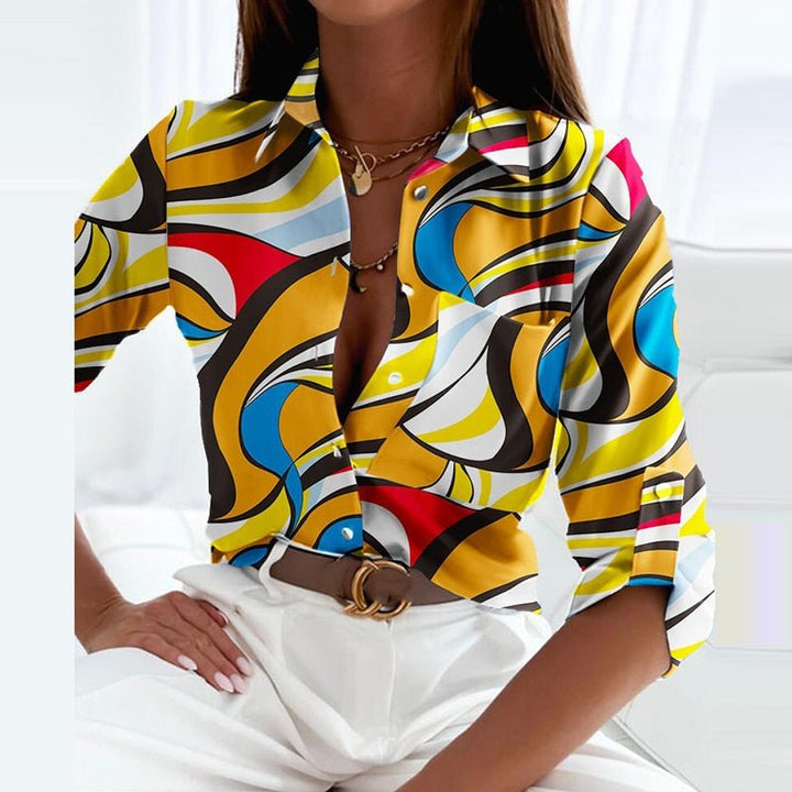Kuschelige Bluse im zeitlosen Stil in Gelbes Labyrinth