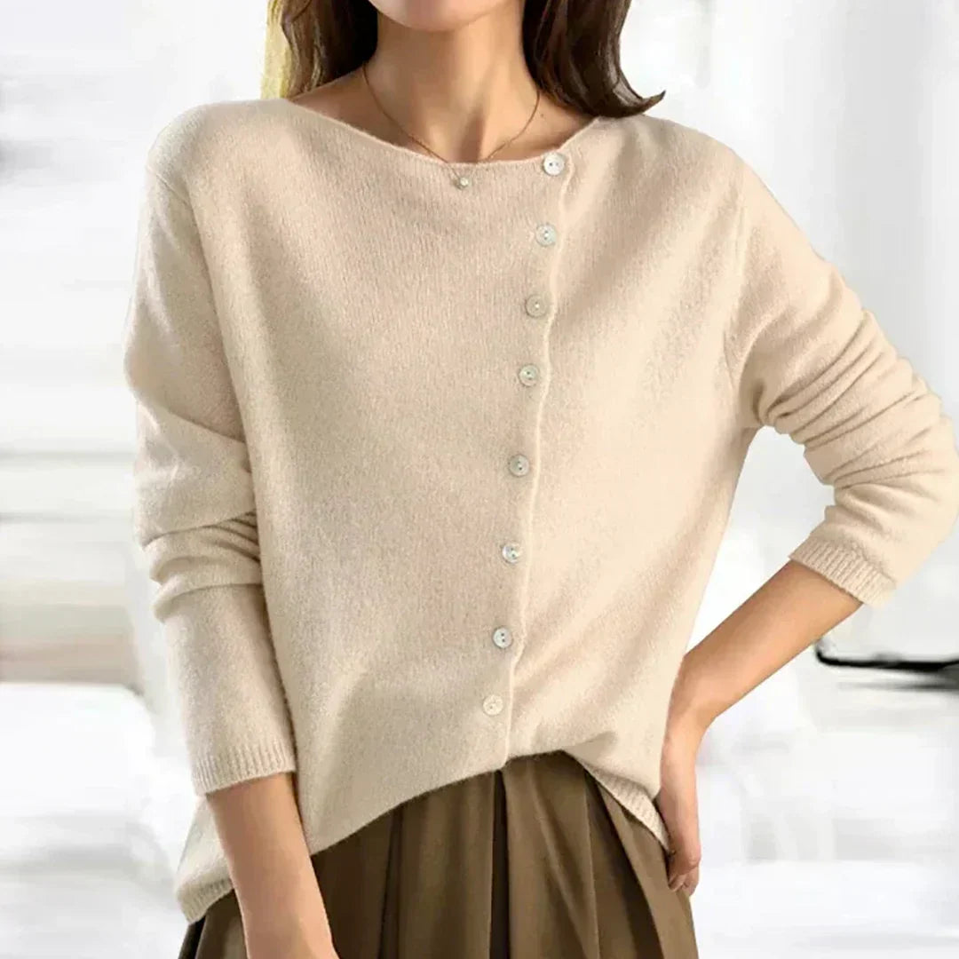 Kuschelige Strickjacke zum Schichten in Beige