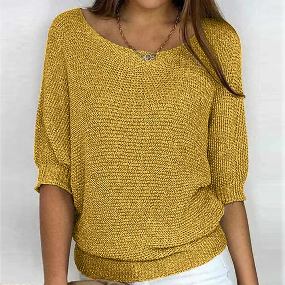 Kuschelige Wärme-Pullover in Gelb