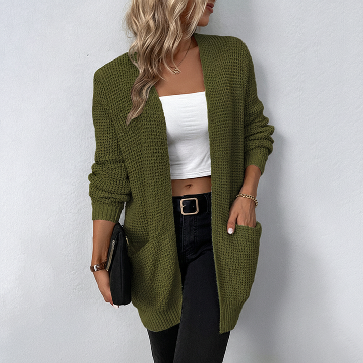 Lange Damen Strickjacke für Herbst (2)