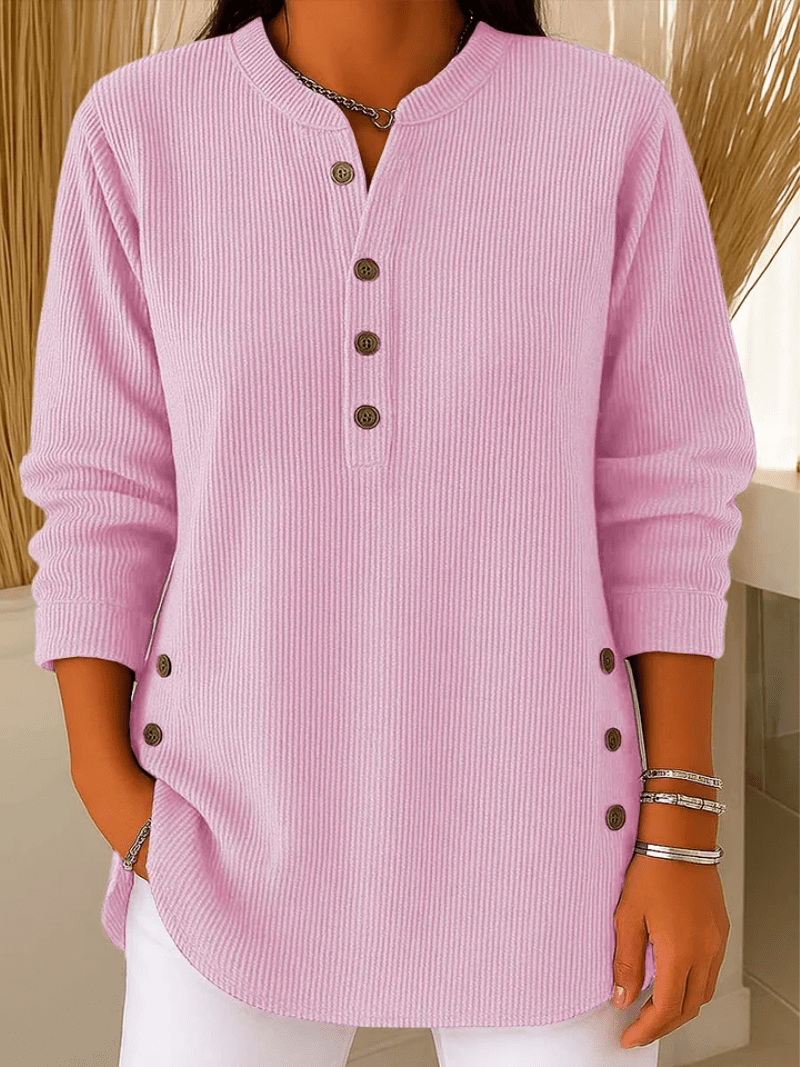 Lange Damen Strickjacke mit zarten Schleifen-Details in Rosa