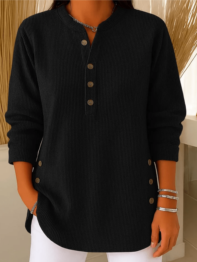 Lange Damen Strickjacke mit zarten Schleifen-Details in Schwarz