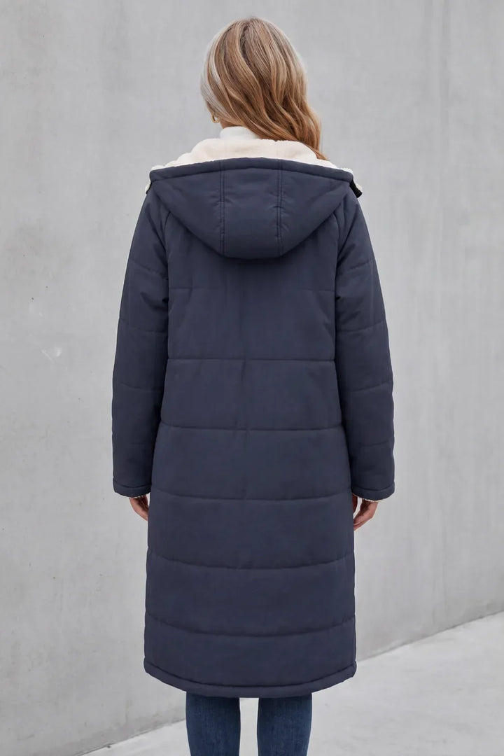Lange Damen Winterjacke mit Kapuze (4)