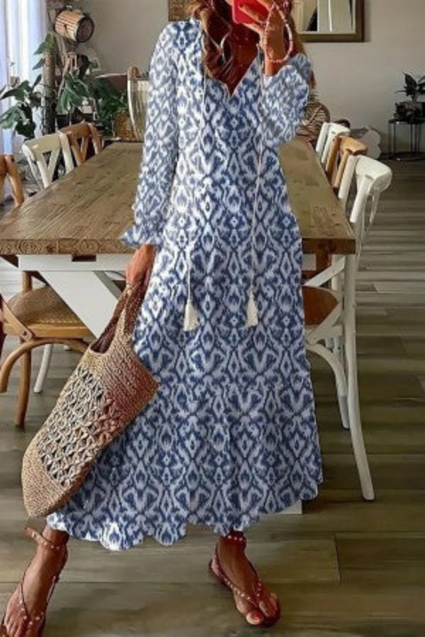 Langes Abendkleid Damen für Hochzeiten in Blau