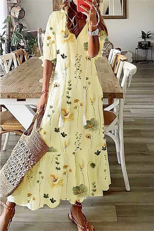 Langes Abendkleid Damen für Hochzeiten in Gelb