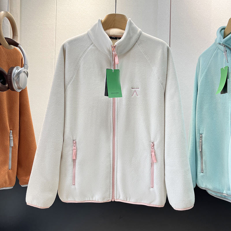 Leichte Damen Winterjacke aus Fleece mit Reißverschluss (5)