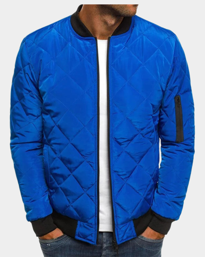 Leichte Herren-Steppjacke für Herbst in Blau