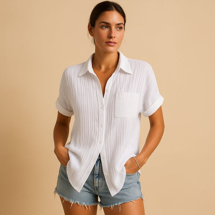 Leichte Kurzarm-Bluse (2)