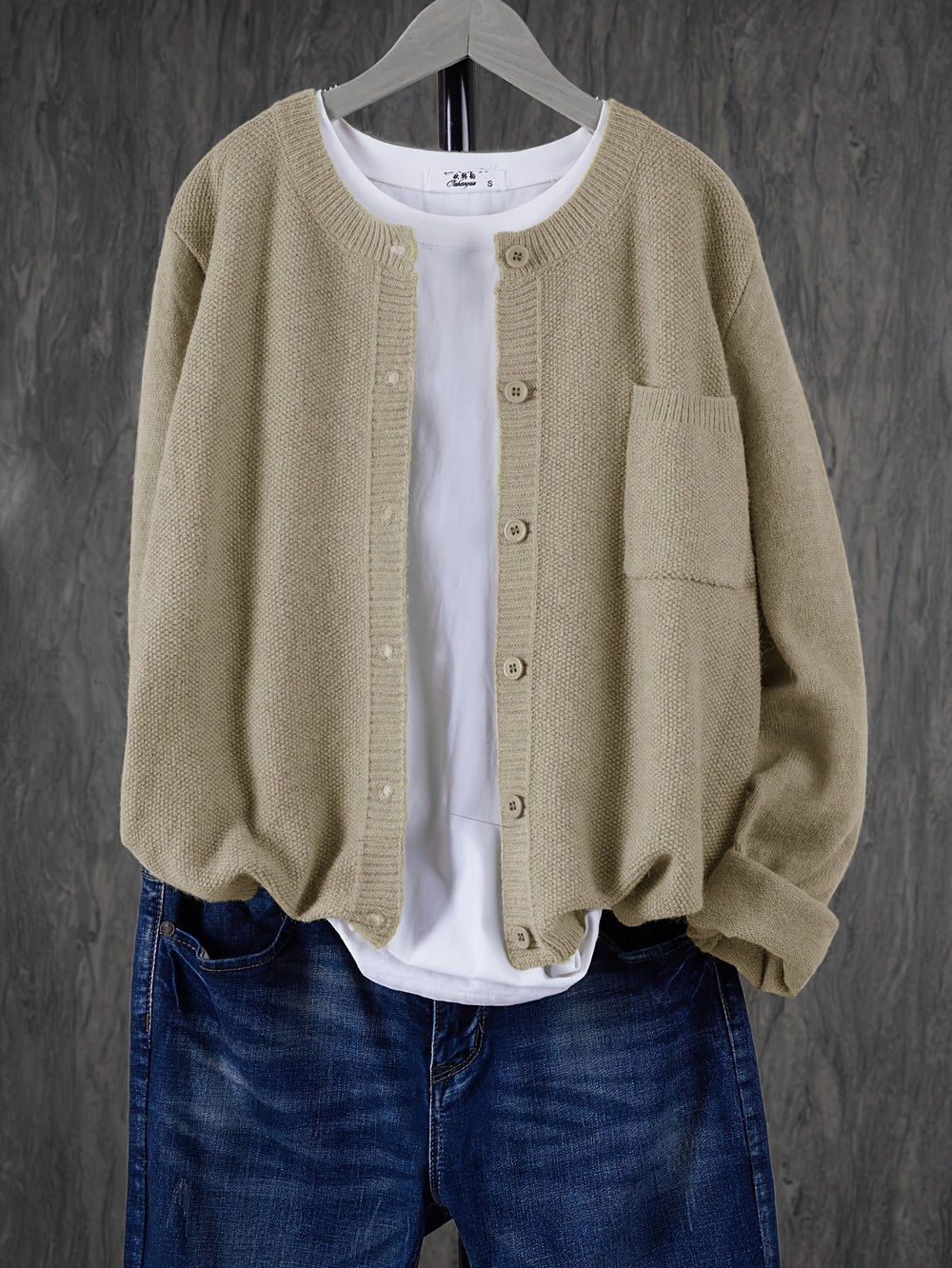 Lockere Cardigan mit Knopfleiste (2)
