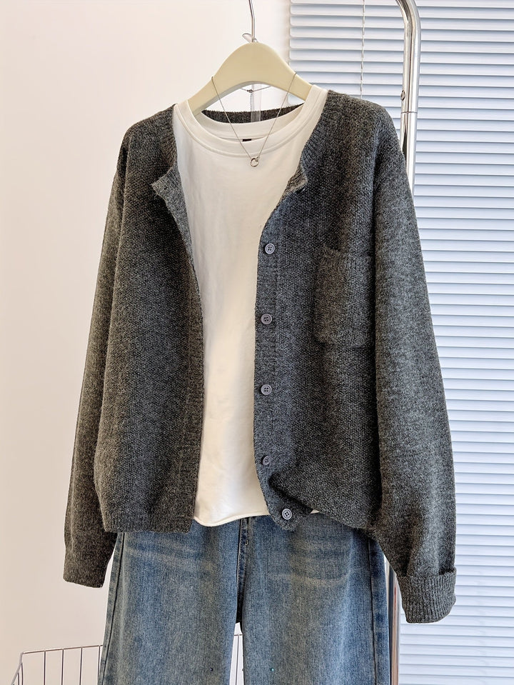 Lockere Cardigan mit Knopfleiste (4)