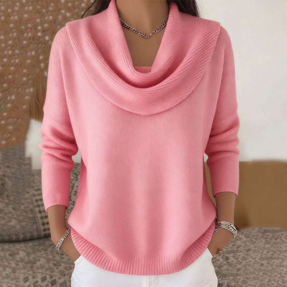 Lockere Damen Strickjacke aus weicher Baumwolle in Rosa