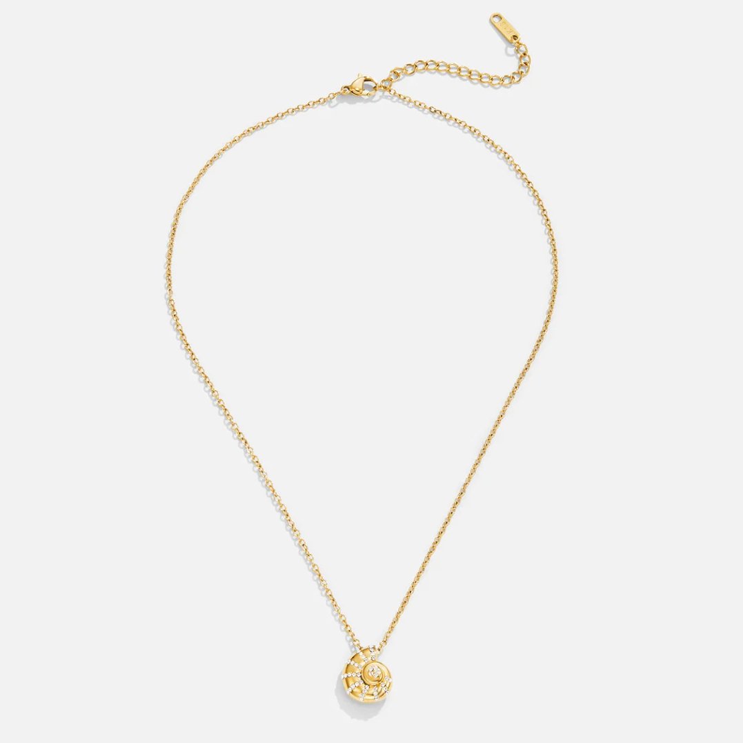 Kristallmuschel Anhänger Halskette