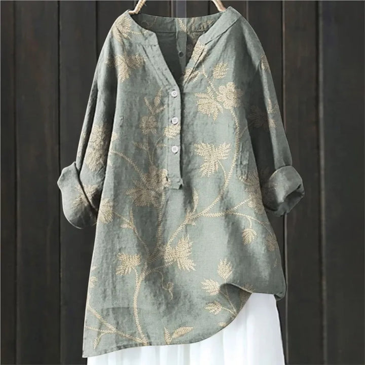 Luftige Eleganz-Bluse in Grau
