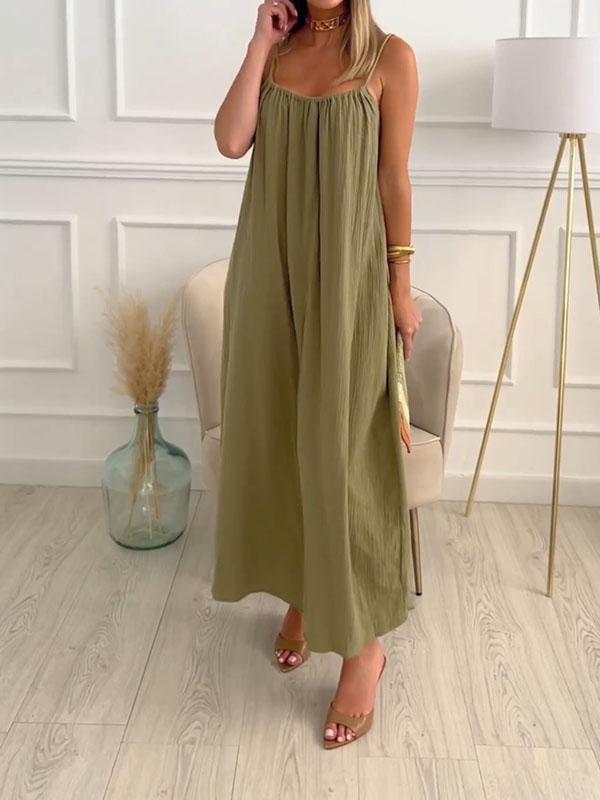 Luftiges Leinenkleid Maxi für Sommertage
