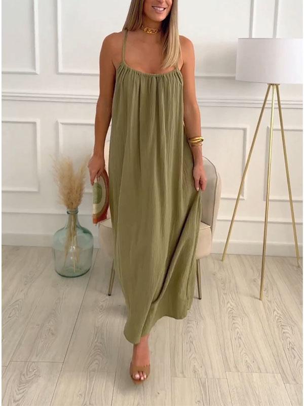 Luftiges Leinenkleid Maxi für Sommertage (4)
