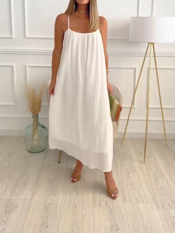 Luftiges Leinenkleid Maxi für Sommertage (6)