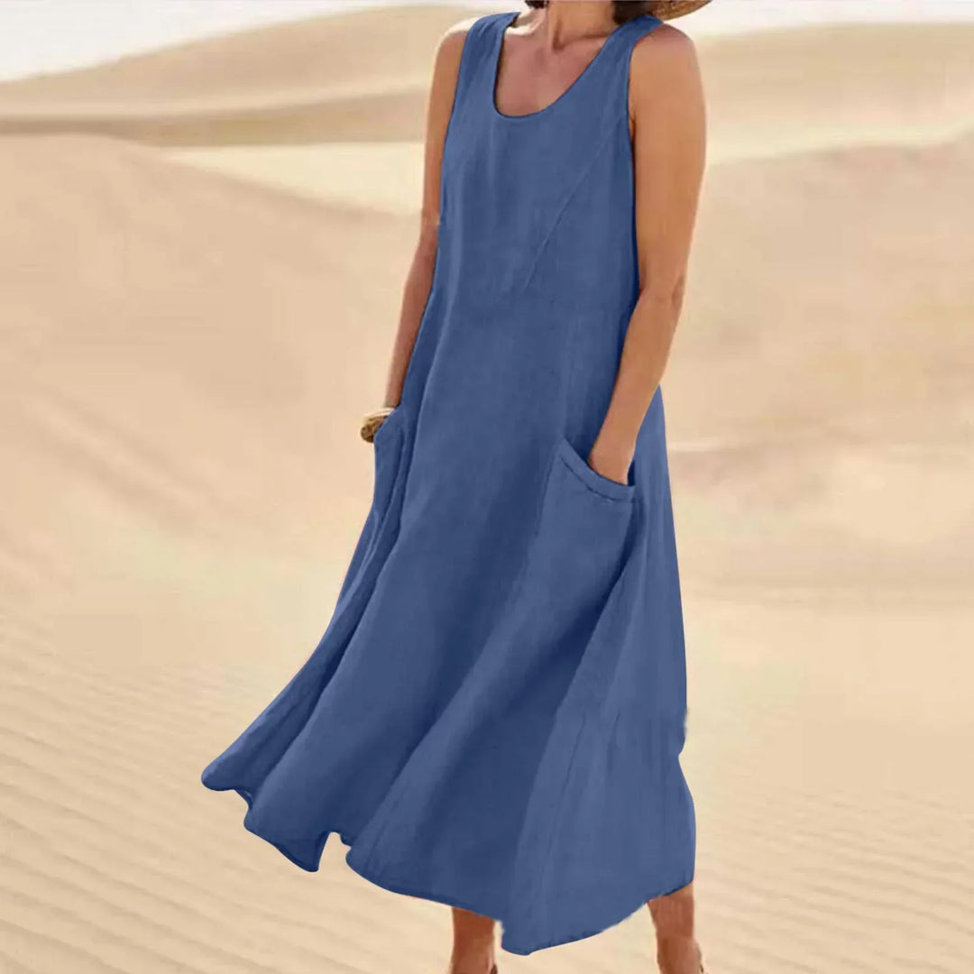 Luftiges Strandkleid für den Sommer in Blau