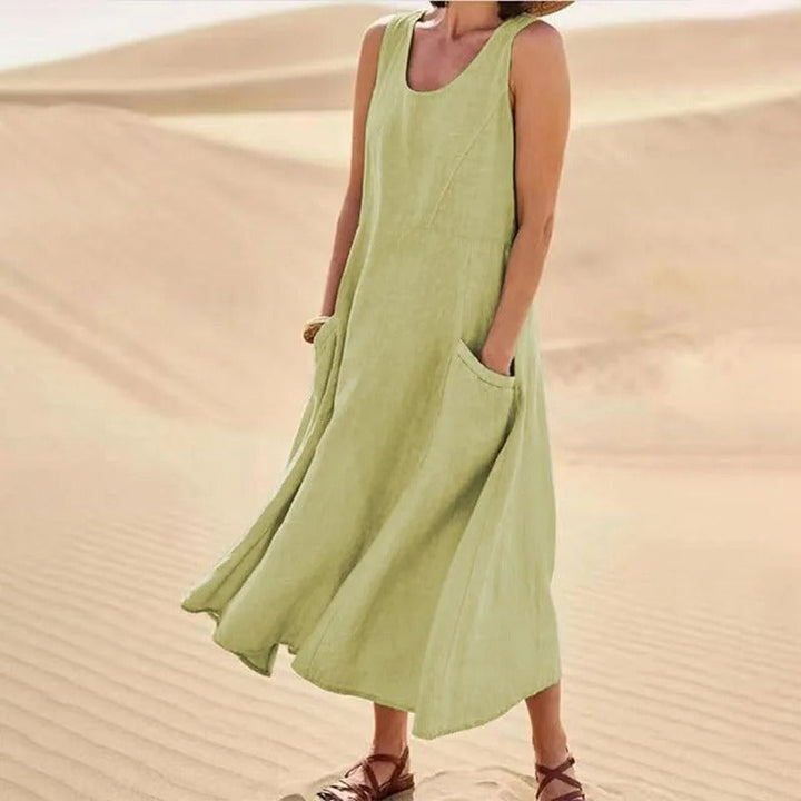 Luftiges Strandkleid für den Sommer in Grün