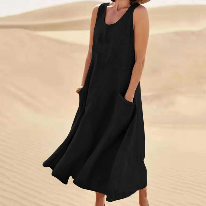 Luftiges Strandkleid für den Sommer in Schwarz